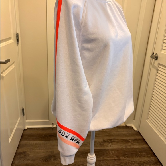 Women's White Fox Boutique- SOX WFA, White and Orange Sweatshirt - Picture 4 of 6